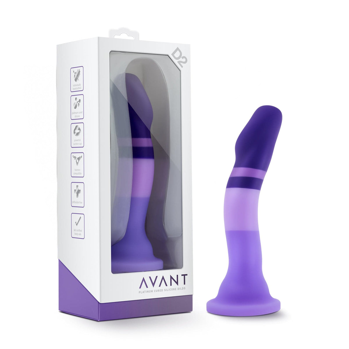 Avant D2 Purple Rain Silicone 7.5 Inch Dildo – Luxury Silicone Dildo > Dildos > Neutral Dildos