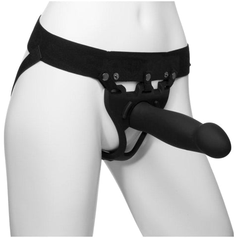 Be Bold 8 Inch Large Dong 2 Piece Hollow Silicone Strap-On Set
