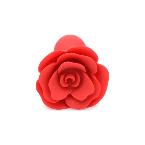 Booty Bloom Silicone Rose Plug Large Red Butt Plugs
