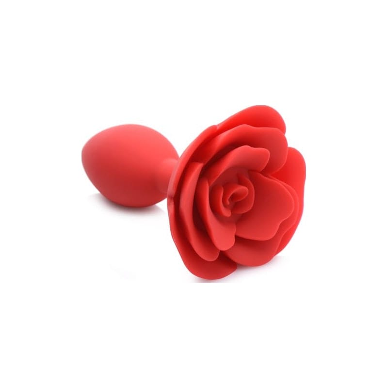 Booty Bloom Silicone Rose Plug Large Red Butt Plugs