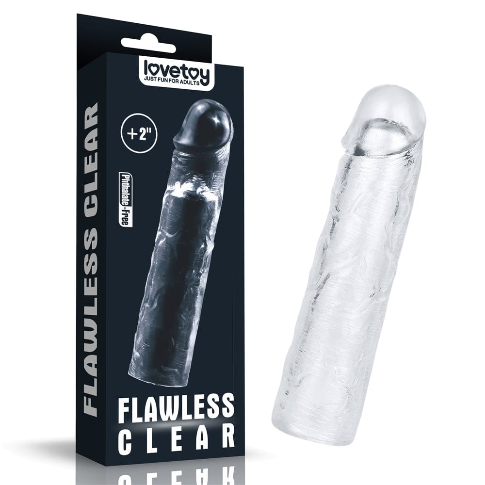 Clear Penis Extender Sleeve for Enhanced Length and Girth SLEEVES