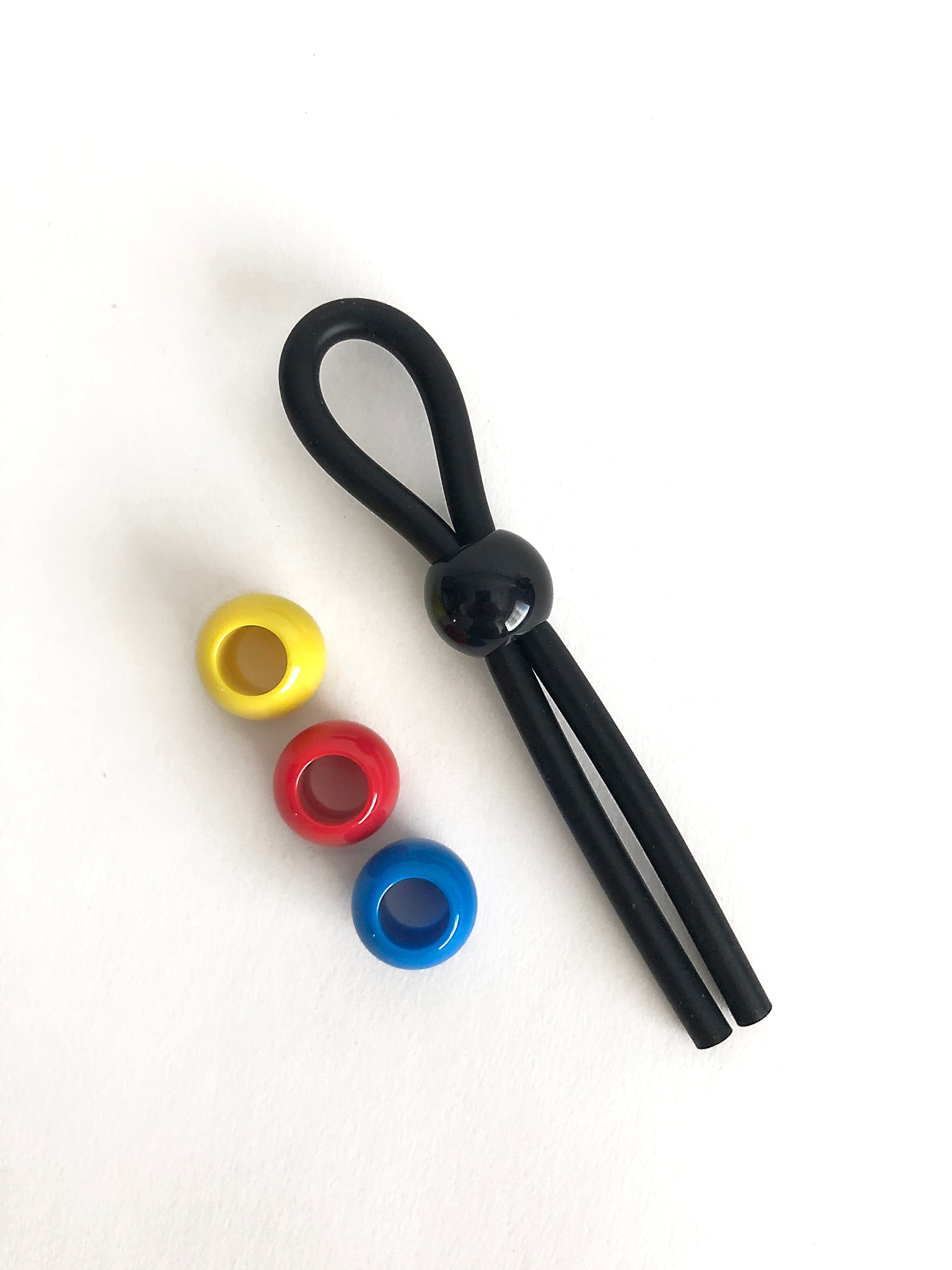 Cock Leash Single Black Adjustable Cock Ring and Control > Cock Ring > Adjustable