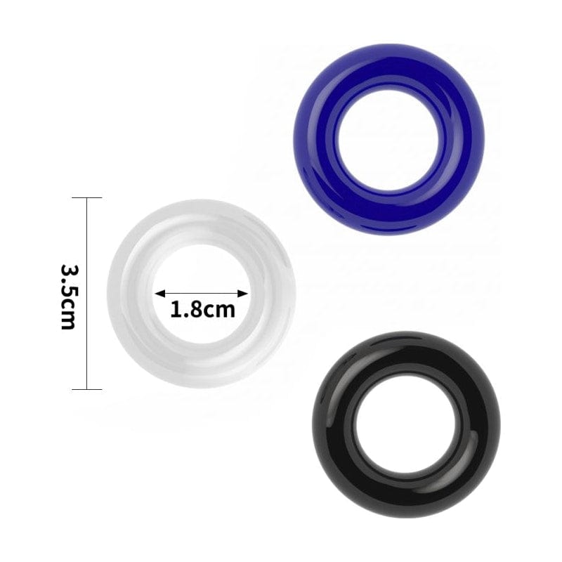 Coloured Triple Donut Cock Ring Set Secondary image