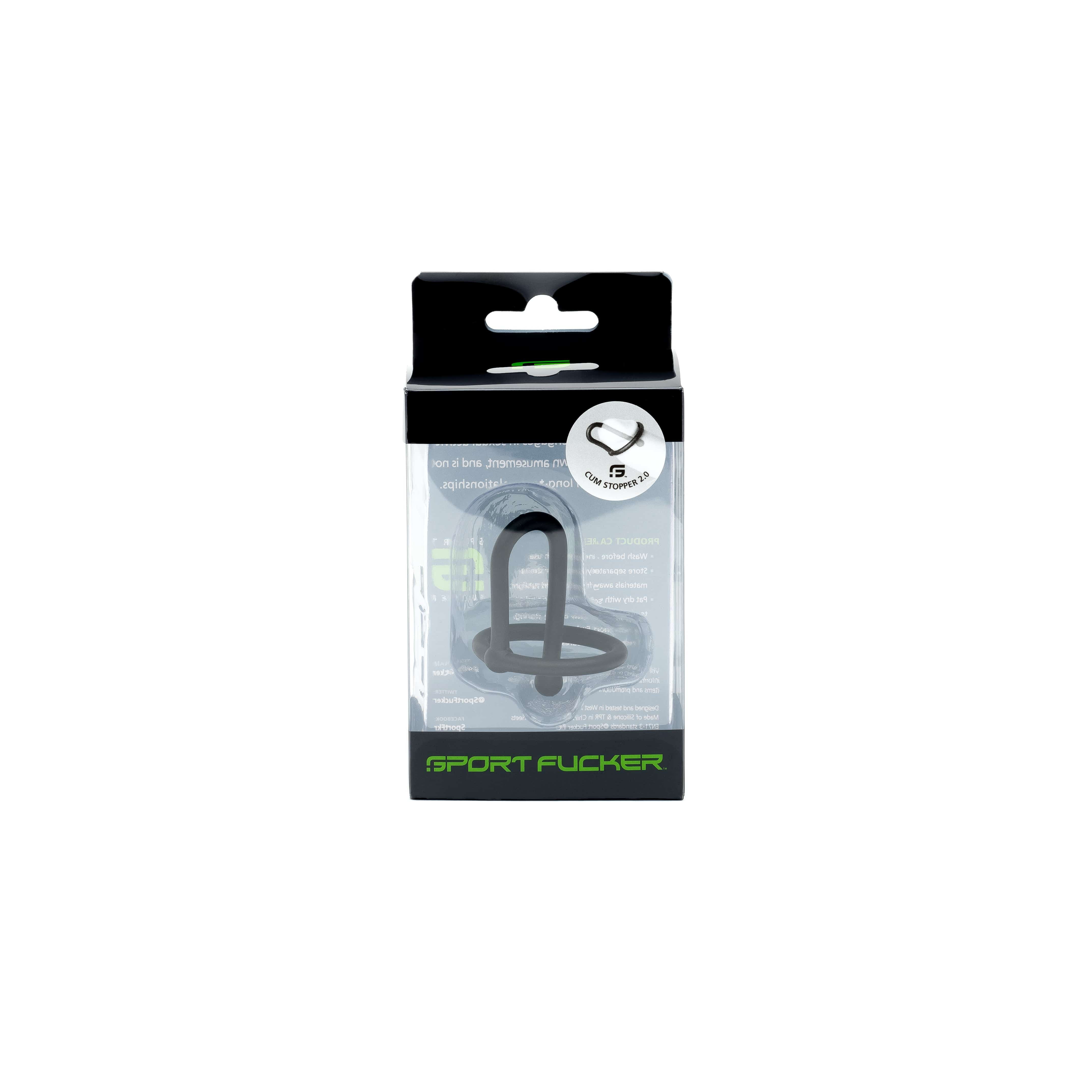 Cum Stopper 2.0 Black - 45mm Insertable Length Silicone Black Sounding Rods