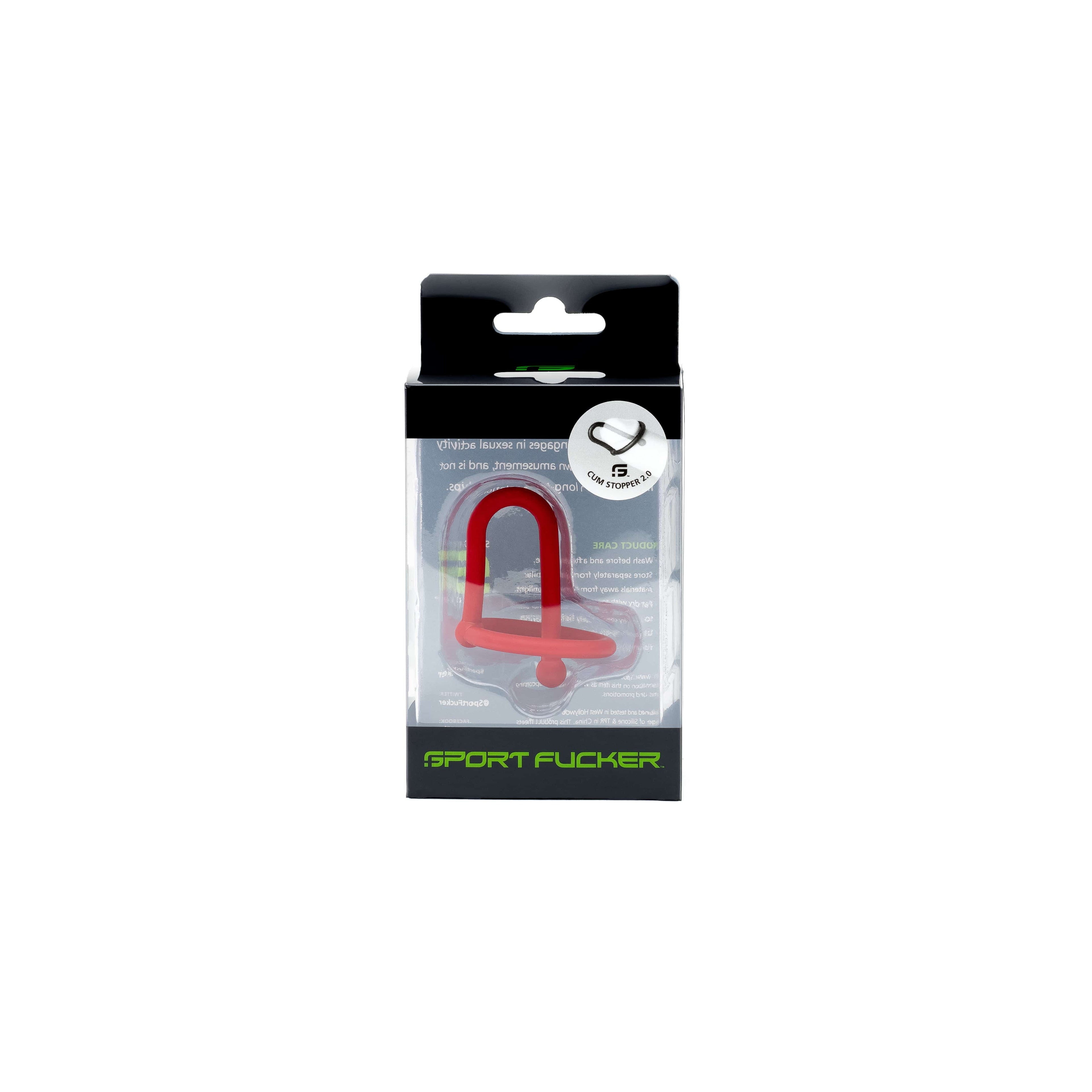 Cum Stopper 2.0 Red Silicone 45mm Insertable Length Red > Sex Toys For Men > Sounding Rods