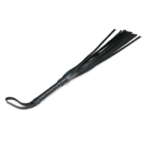 Flogger Whip Leather for Intimate Experiences and Sensual Play Black Whips & Paddles