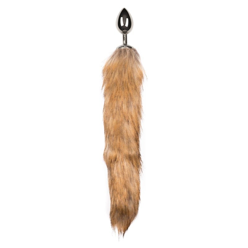 Fox Tail No 2 Silver Butt Plug with Faux Fur Tail > Anal Range > Tail Butt Plugs