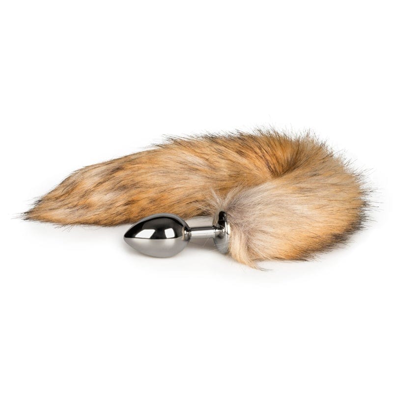 Fox Tail No 2 Silver Butt Plug with Faux Fur Tail > Anal Range > Tail Butt Plugs Main image