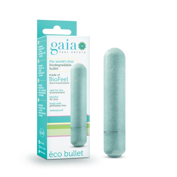 Gaia Eco Bullet (Aqua) – Eco-Friendly 8.9 cm Bullet Vibrator > Vibrators > Mini Vibrators Main image