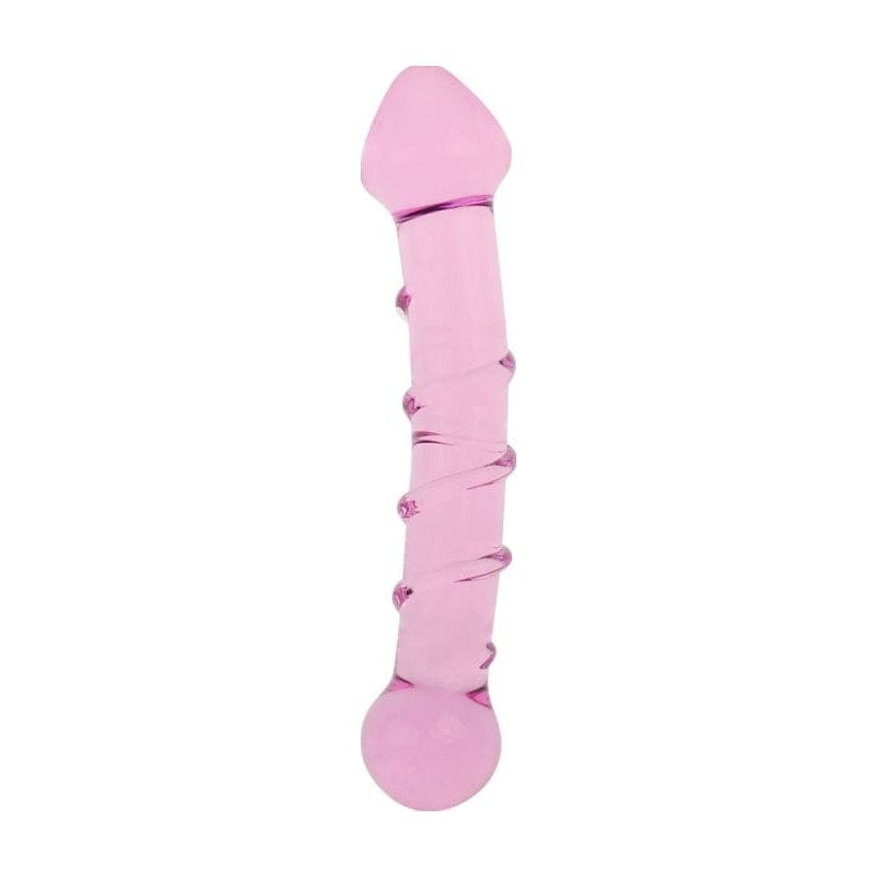 Glass Romance 5 Pink 7in Luxury Glass Dildo 7 Inches DONGS Glass
