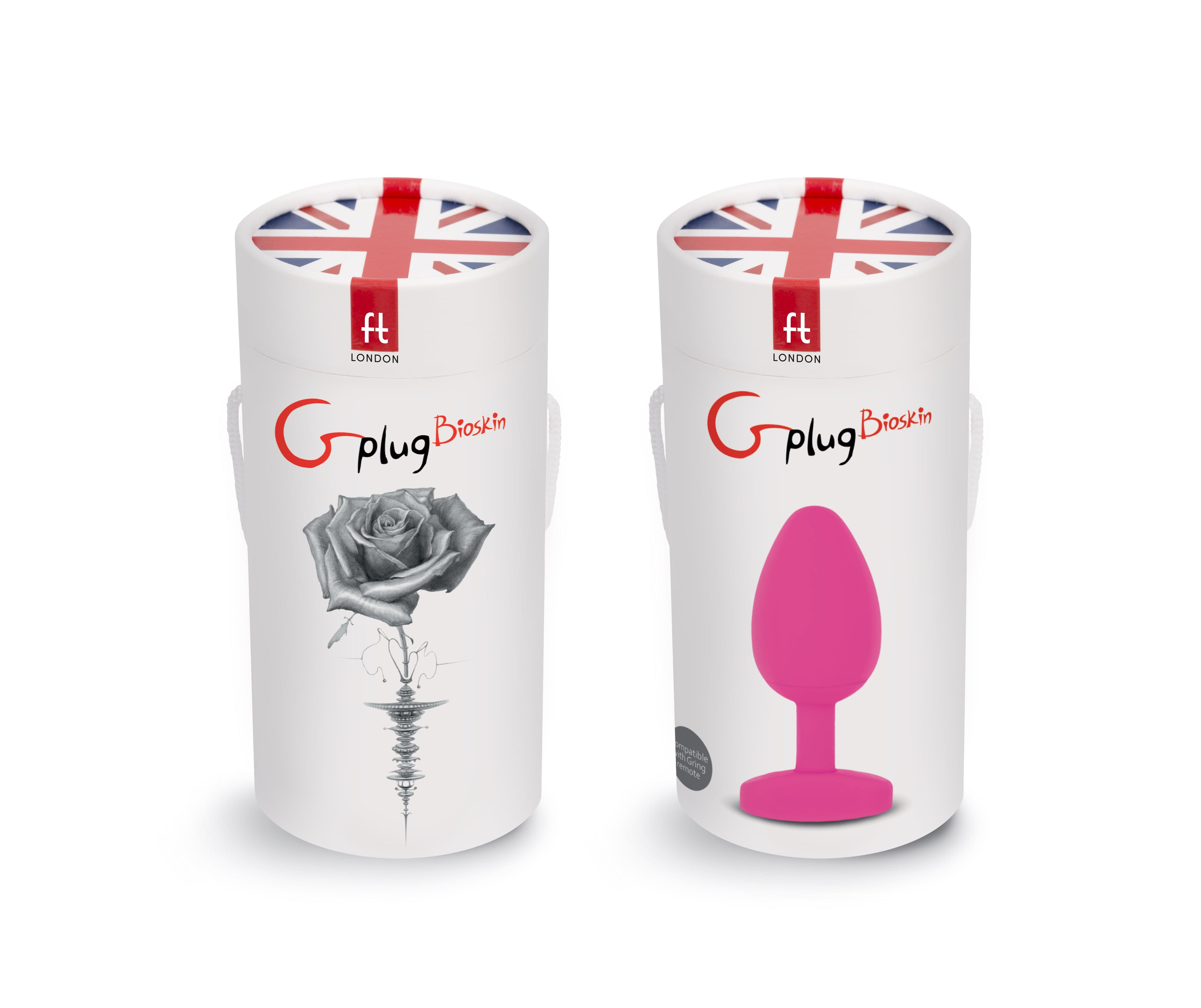 Gplug Large Bioskin Sweet Raspberry 3.9cm for Pleasure Butt Plugs