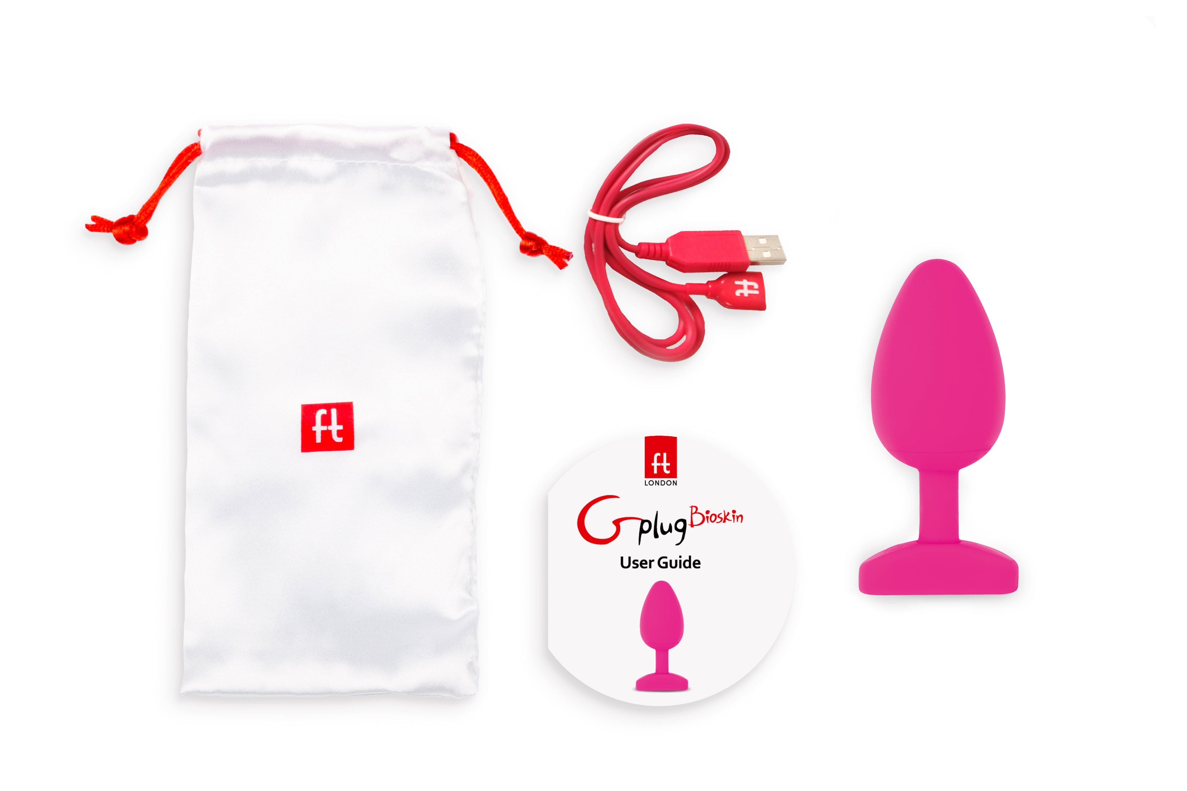 Gplug Large Bioskin Sweet Raspberry 3.9cm for Pleasure Butt Plugs