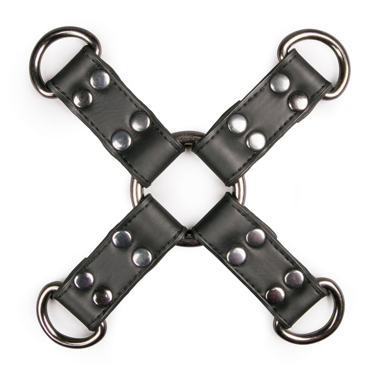 Hogtie Black Faux Leather Bondage Restraint
