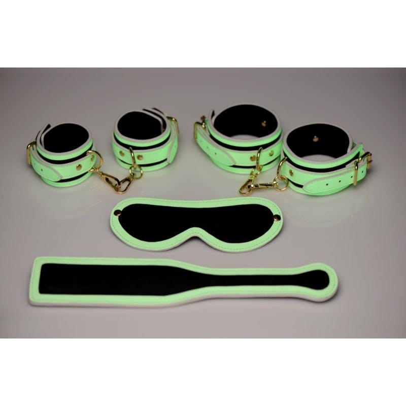 Kink In The Dark Glowing Bondage Set Fluorescent Green > Bondage Gear > Bondage Kits