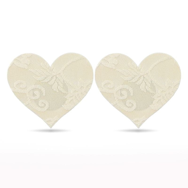 Lace Heart and Flower Nipple Pasties Twin Pack > Clothes > Pasties Main image