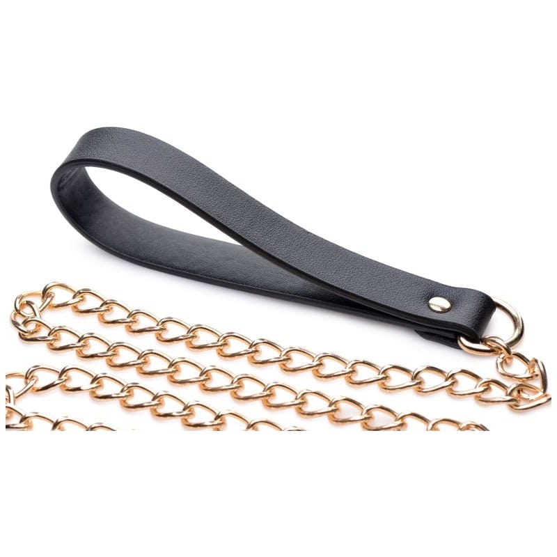 Leashed Lover Black and Gold Chain Leash Adult Bondage Accessory > Bondage Gear > Collars & Leashes