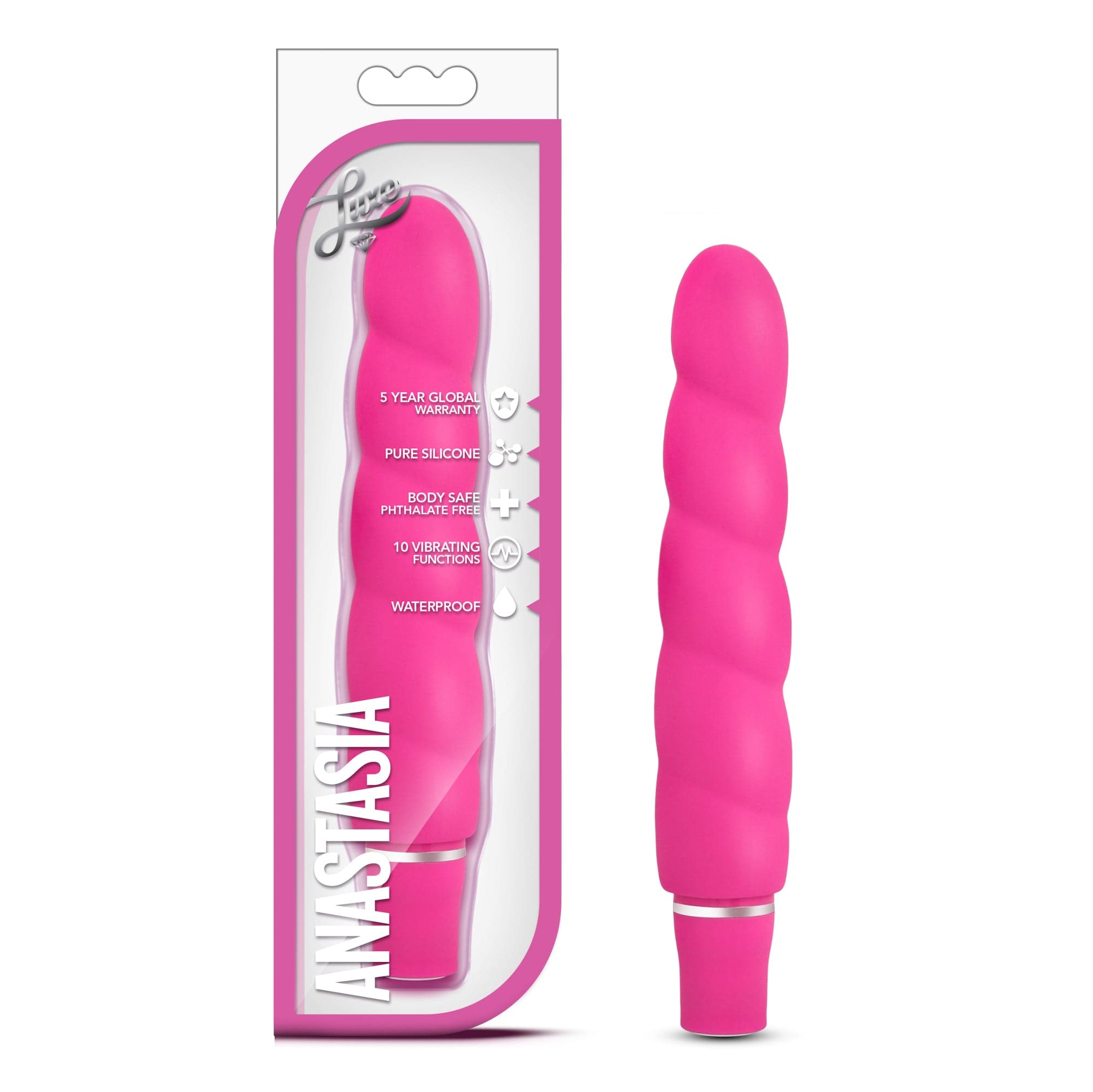 Luxe Anastasia Pink 5.25 Inch Vibrator with 10 Functions > Vibrators > Standard Vibrators Main image