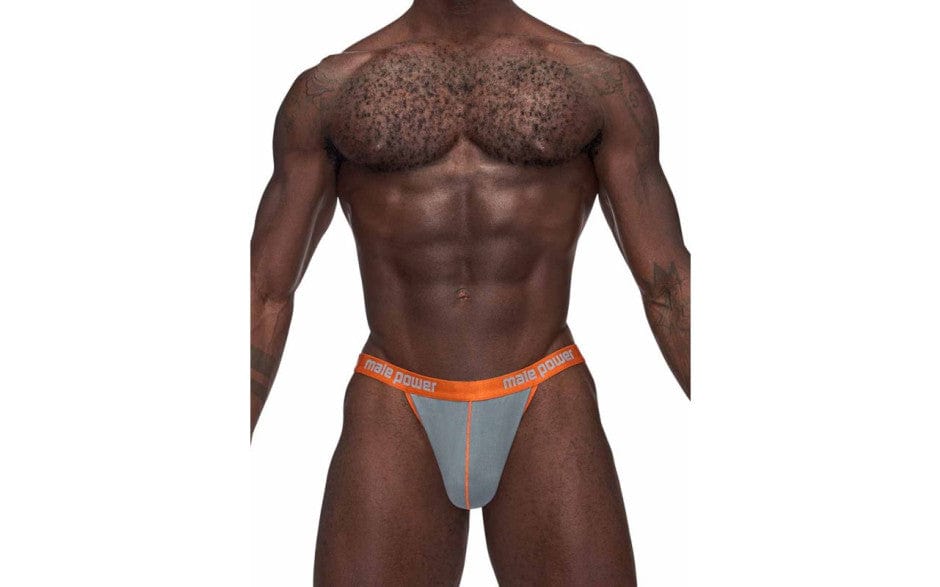Male Power Casanova Uplift Micro Thong in Grey for Men Mens G-Strings