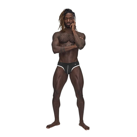 Male Power Sport Mesh Thong in Black for Men Mens G-Strings