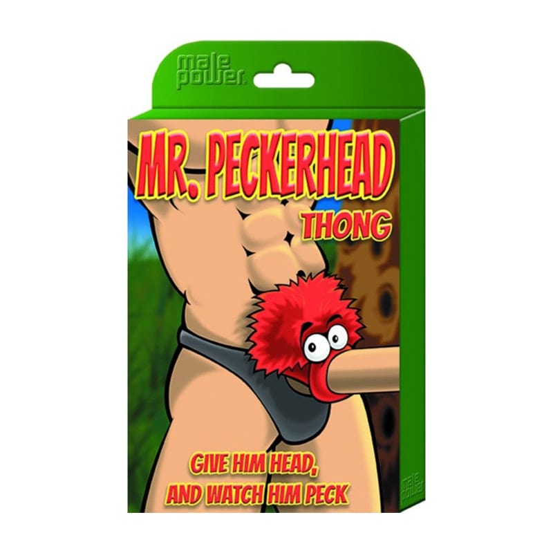 Male Power Mr Peckerhead Thong – Novelty Underwear with Marabou Feather Details Secondary image