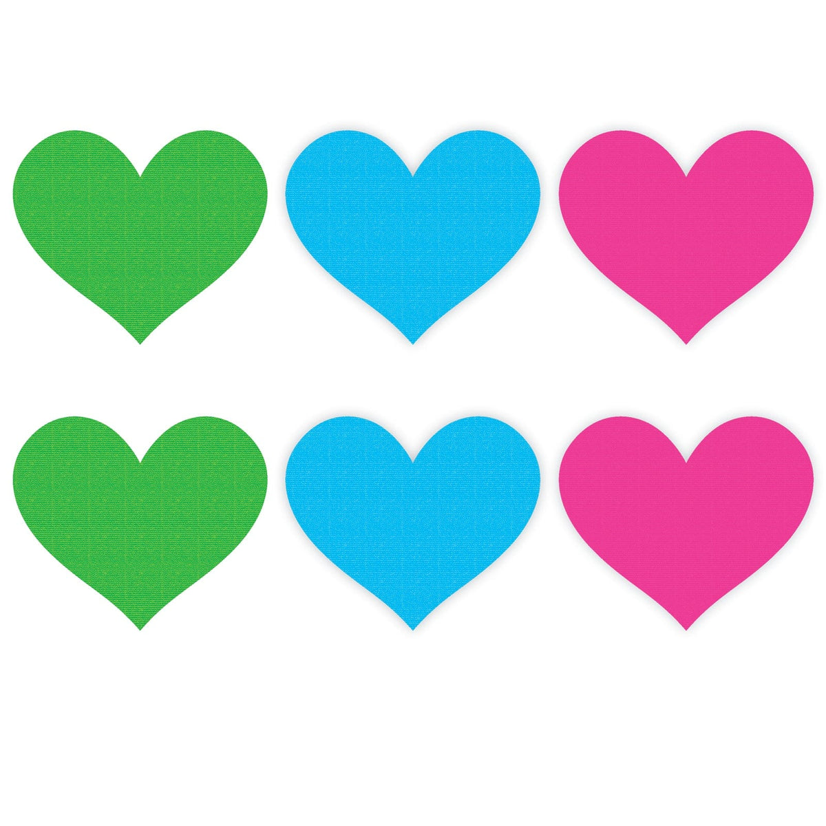 Neon Heart Pasties 3 Pk Green Blue Pink > Clothes > Pasties