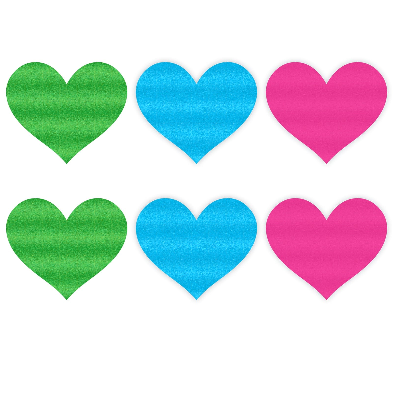 Neon Heart Pasties 3 Pk Green Blue Pink > Clothes > Pasties