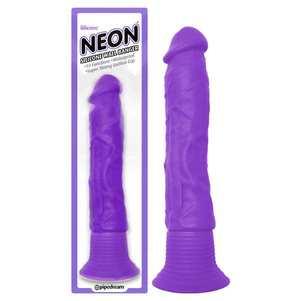 Neon Silicone Wall Banger 15.2 cm (6'') Vibrating Dong with Suction Cup DONGS