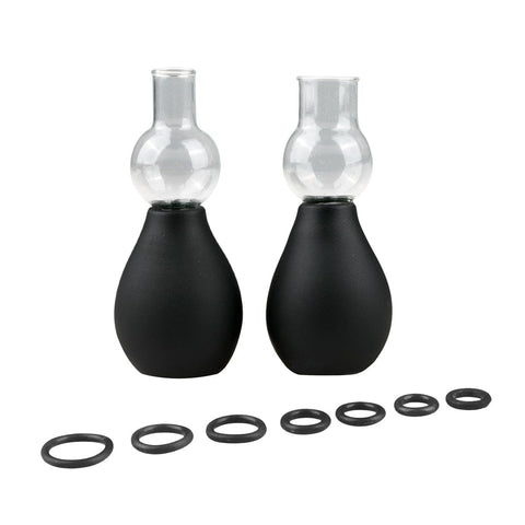 Nipple Sucker Black Two Piece Set for Enhanced Stimulation Nipple Suckers