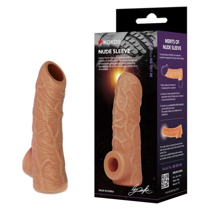 Nude Sleeve 10cm Shaft Soft Silicone Girth Enhancer > Sex Toys For Men > Penis Sleeves