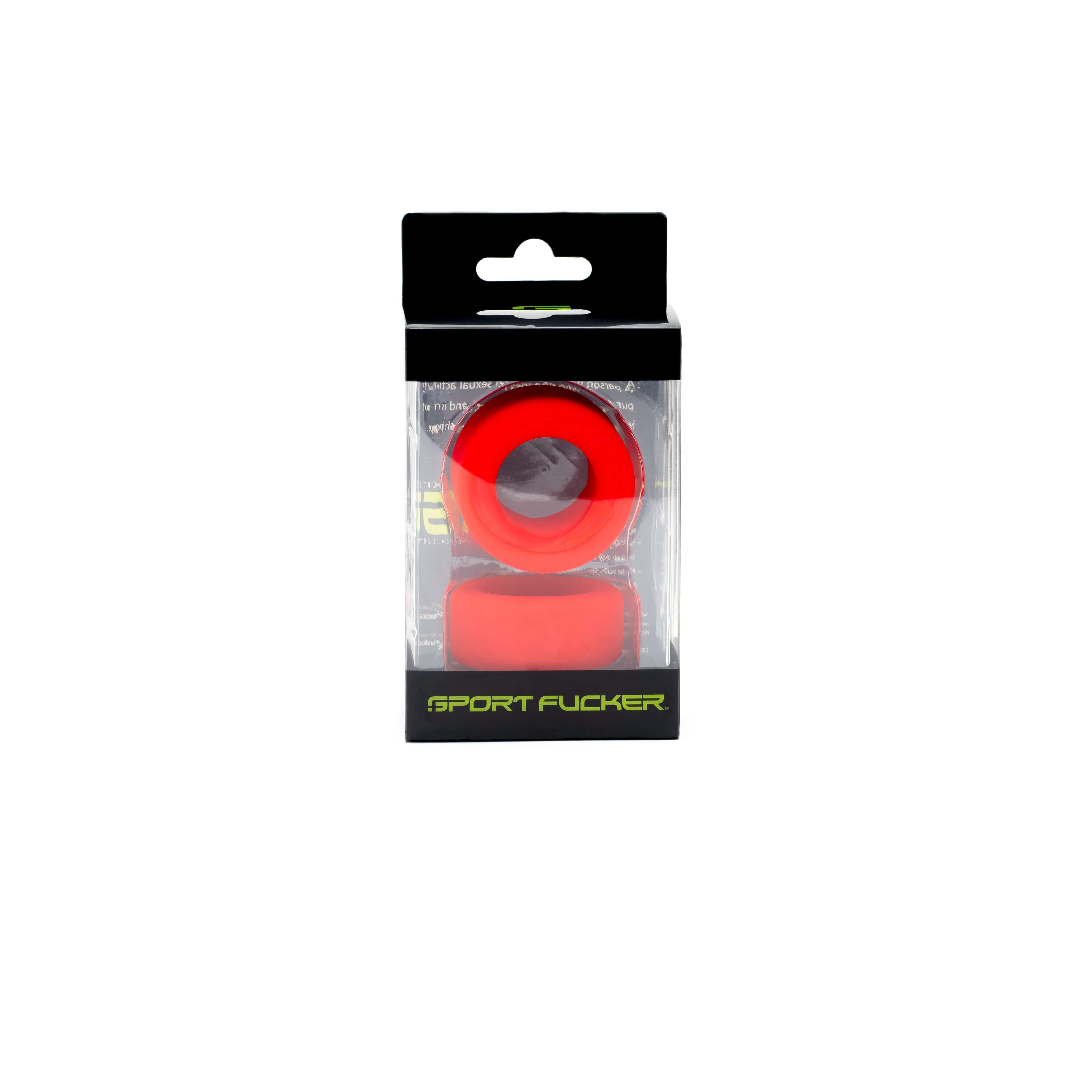 Nutt Job Set by Sport Fucker Red Comfortable Rings - Cock and Ball Set Secondary image