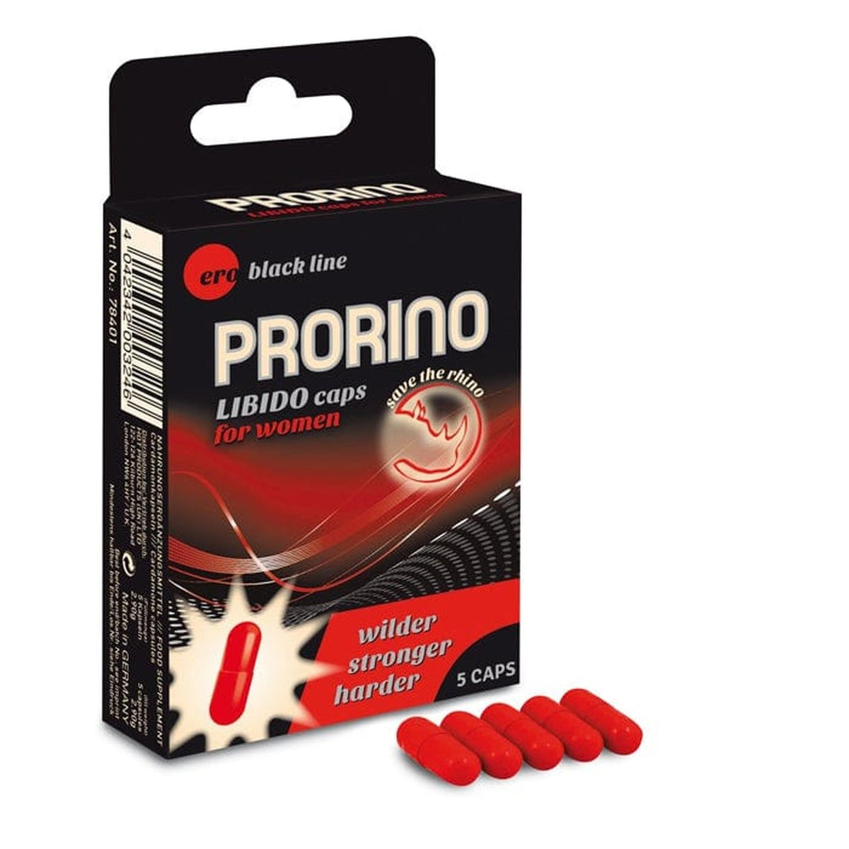 Prorino Libido Capsules for Women 5 Count – Natural Dietary Supplement Capsules > Essentials > Womens Enhancers