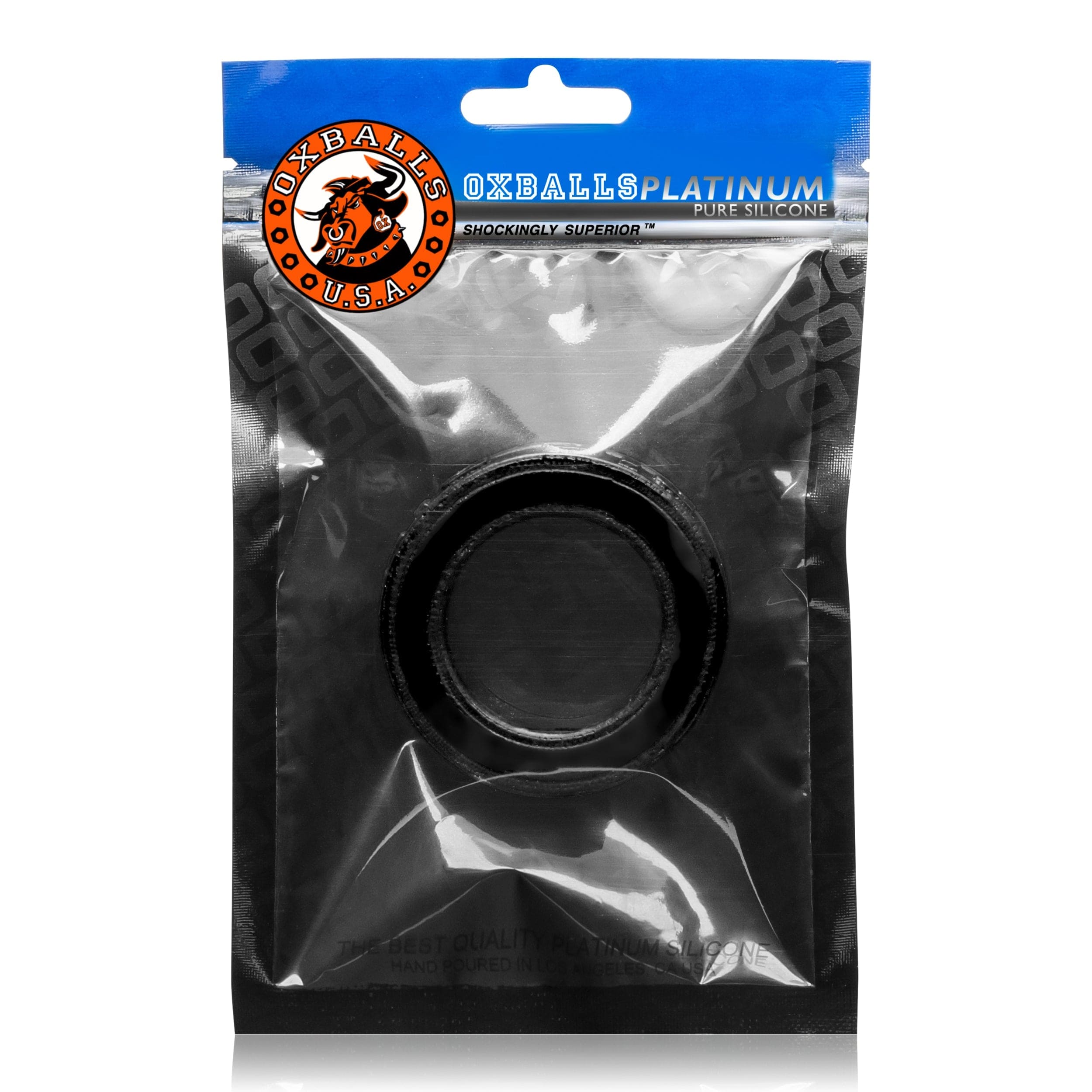 Oxballs Pig Ring (Black) – Silicone Cockring 1.5 Inch Inside Diameter > Cock Ring > Single