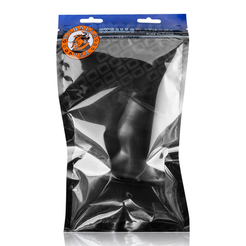 Pighole 1 Hollow Plug Small Black Silicone Butt Plugs - Hollow