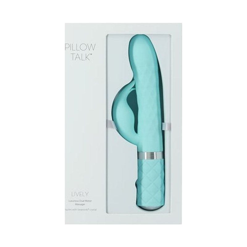 Pillow Talk Lively Teal Rabbit Vibrator Secondary image