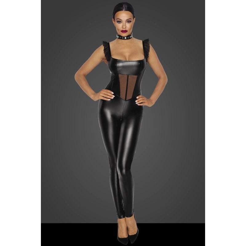 Power Wetlook Overall with Tulle Panel Secondary image