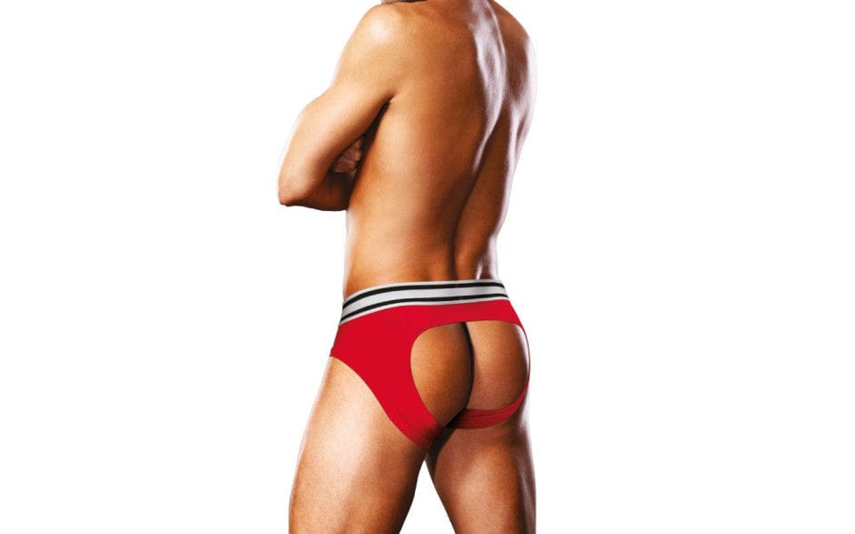 Prowler Open Back Brief White/Red for Bold Style and Comfort Open Back Underwear