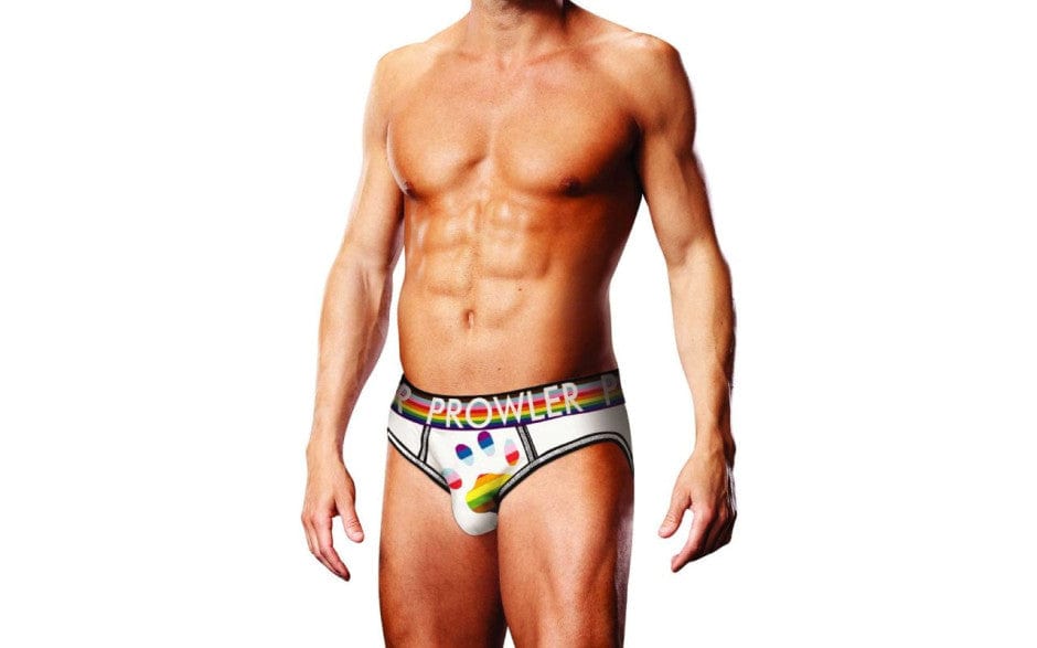 Prowler Oversized Paw Open Back Brief White for Comfort Open Back Underwear