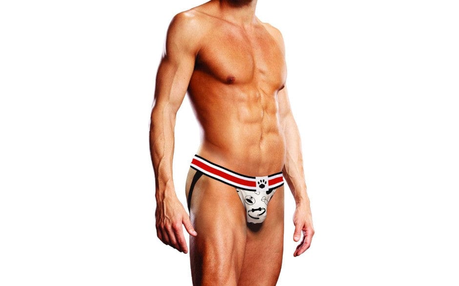 Prowler Puppie Print Jockstrap – Printed White Pouch and Straps Jockstrap > Clothes > Jockstraps