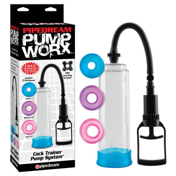 Pump Worx Cock Trainer Pump System Clear Penis Pump with Three Sleeves > Pumps > Penis Pumps Main image
