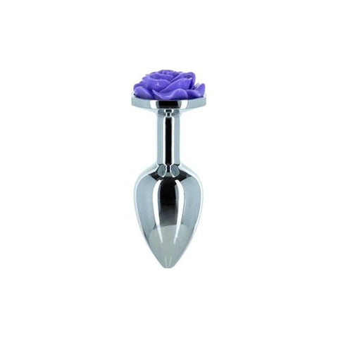 Purple Rose 3 Inch Metal Butt Plug for Enhanced Pleasure > Anal Range > Jewel Butt Plugs