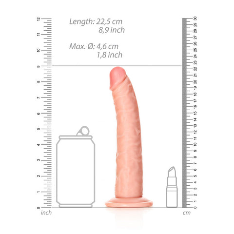 Realrock Realistic Slim Dildo with Suction Cup 20.5 cm 8 Inch Dong Dongs Realistic
