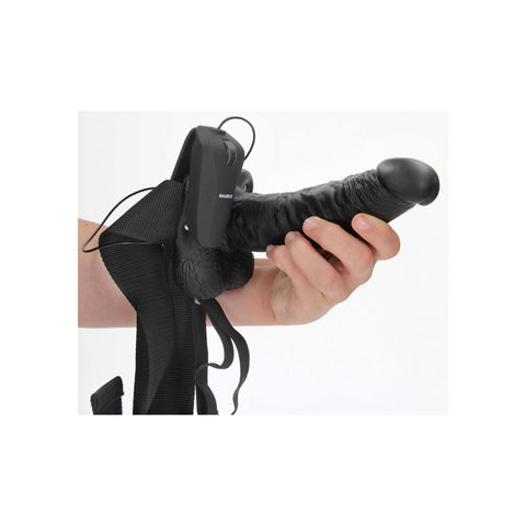 Realrock Vibrating Hollow Strapon with Balls 18cm STRAP-ONS