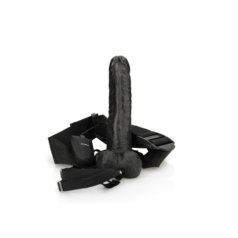 Realrock Vibrating Hollow Strapon with Balls 18cm STRAP-ONS