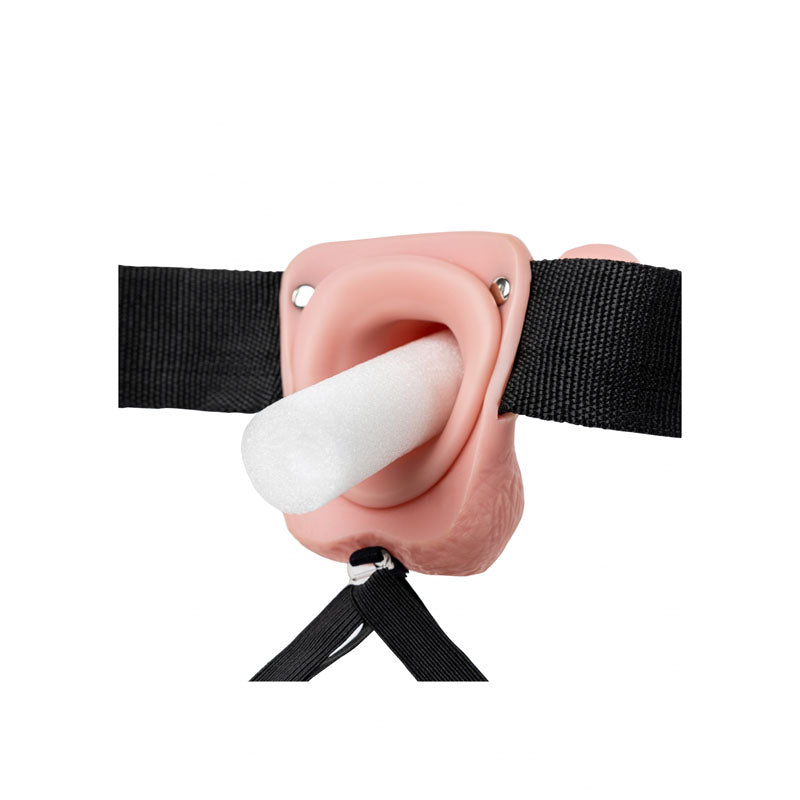 Realrock Vibrating Hollow Strapon with Balls 23cm 9" Inch > Dildos > Hollow Strap Ons