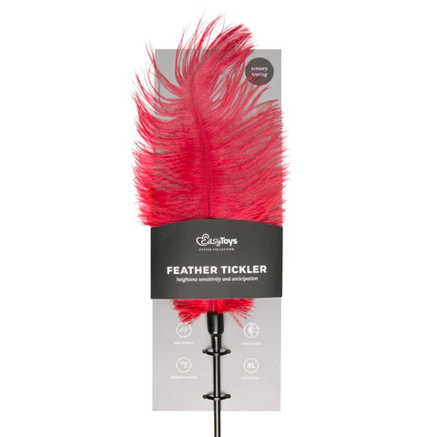 Red Feather Tickler for Sensual Teasing and Intimate Play Whips & Paddles