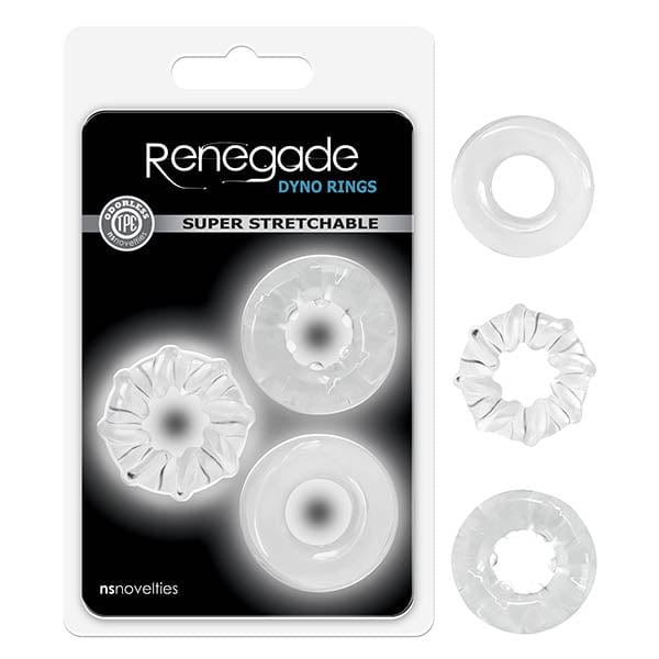 Renegade Dyno Rings Clear Cock Rings Set of 3 > Cock Ring > Sets Main image