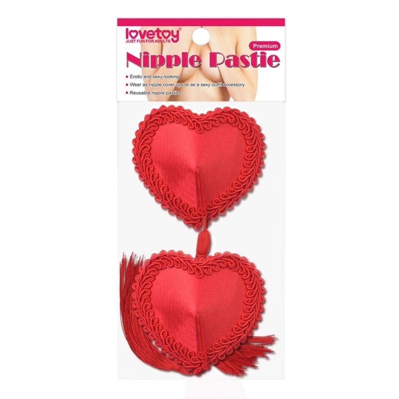 Reusable Red Heart Tassels Nipple Pasties Secondary image