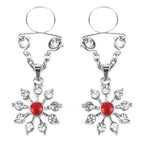 Ruby and Diamond Star Nipple Jewellery with Adjustable Rings > Sex Toys > Nipple Clips