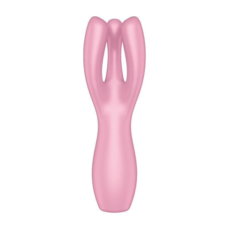 Satisfyer Threesome 3 Layon Vibrator Pink 8.5 Inches STIMULATORS