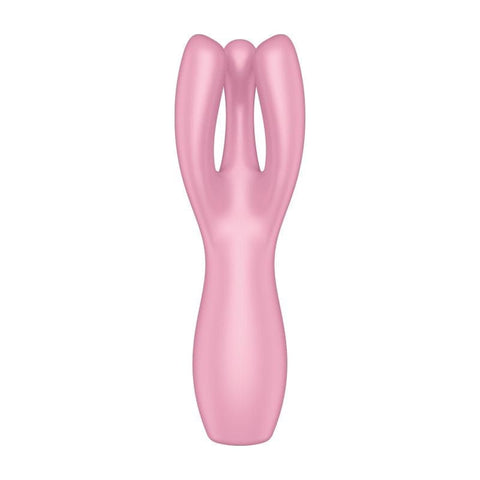 Satisfyer Threesome 3 Layon Vibrator Pink 8.5 Inches STIMULATORS